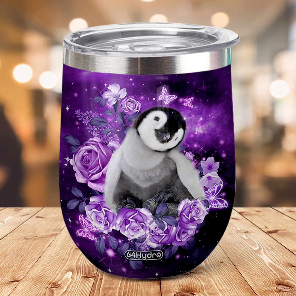 Penguin Purple Flowers Ttaz2710008Z Wine Tumbler