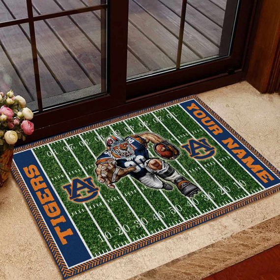 Tigers Vintage Design Classic Custom Name Entrance Doormat Rug