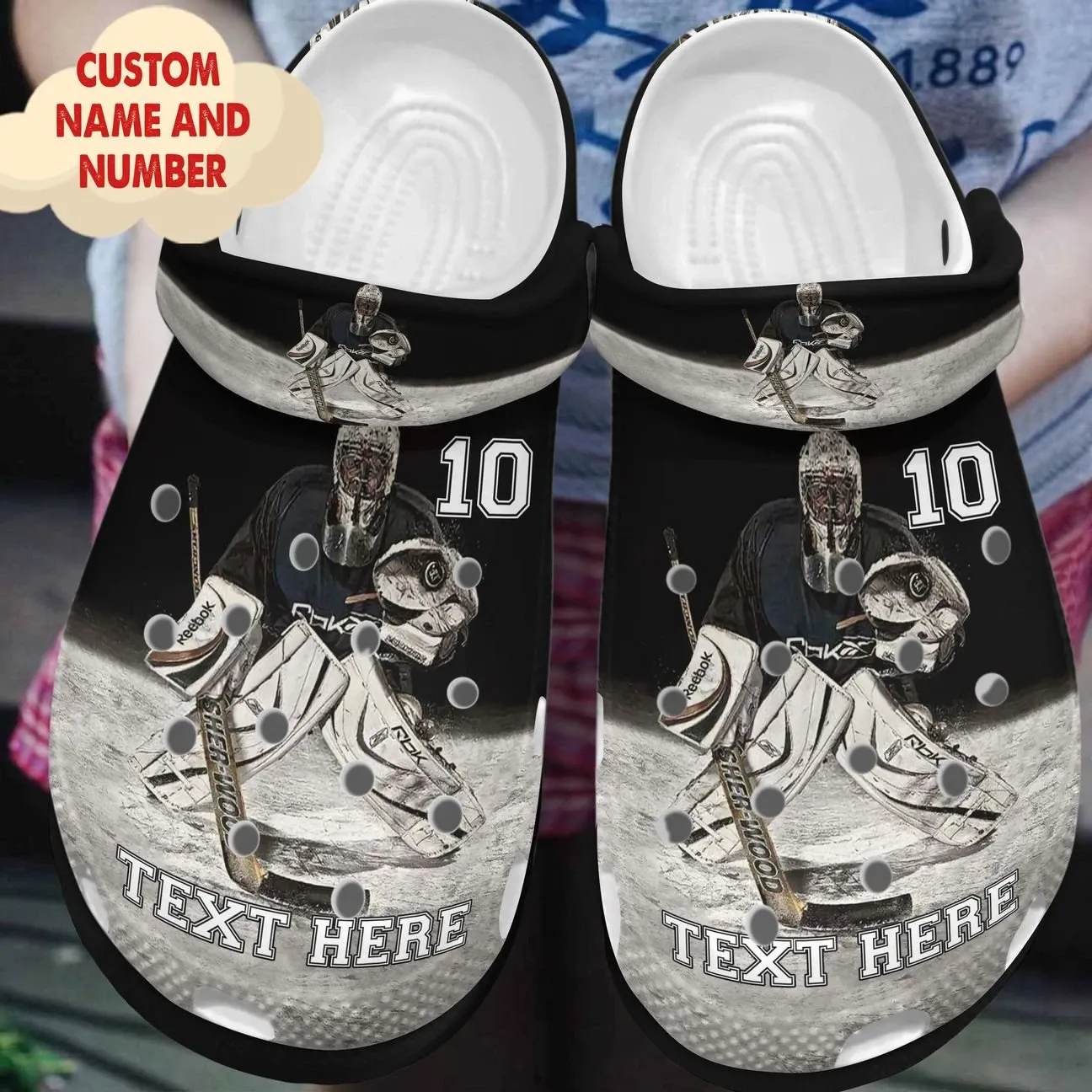 Hockey Personalized Clog Custom Crocss Comfortablefashion Style Comfortable For Women Men Kid Print 3D Hockey Player It’S Me