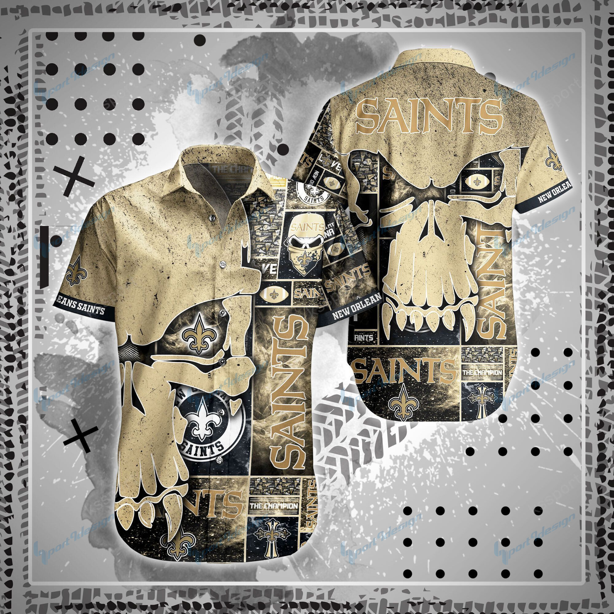 New Orleans Saints Shirt And Shorts Bg100