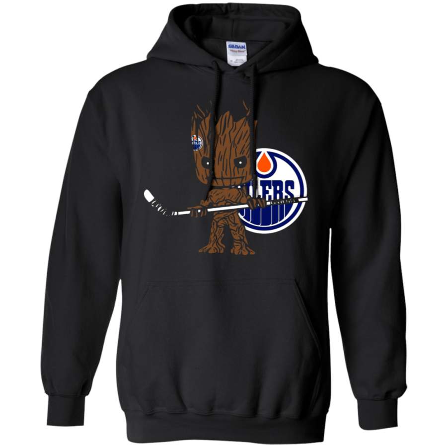 AGR Groot I Am Ice Hockey Player Team Edmonton Oilers Hoodie