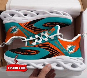 Miami Dolphins Personalized Yezy Running Sneakers Bg53