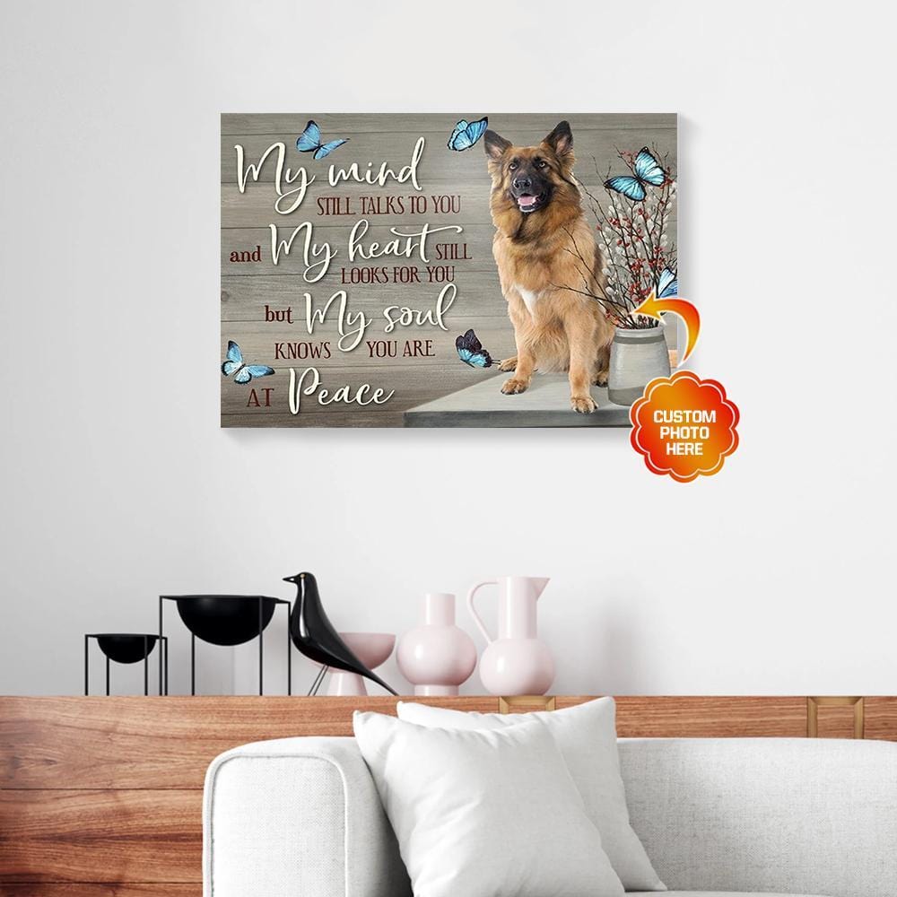 Canvas Painting My Mind Still Talks To You Butterfly Golden Retriever Custom Canvas Wall Art Home Decor