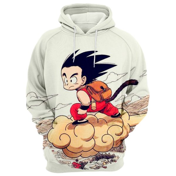 Kid Goku Flying Nimbus Cloud Unisex Hoodie Chm