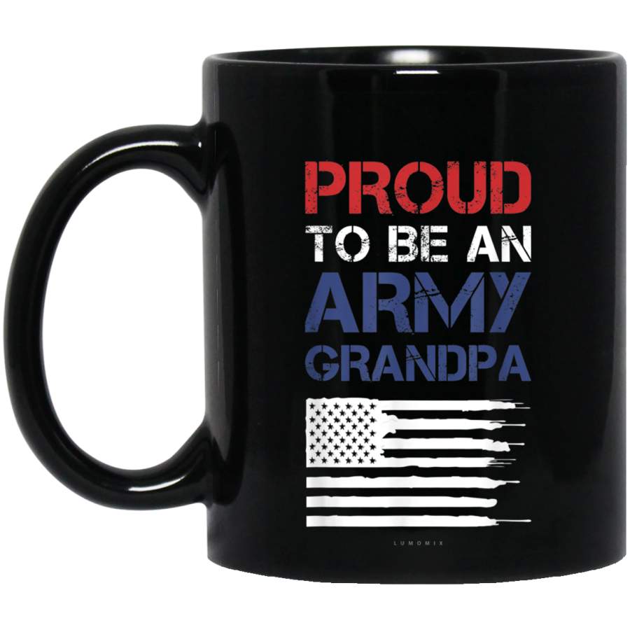 American Proud To Be Army Grandpa Shirts  Patriotic Gift Veterans Day Christmas Gift Mug