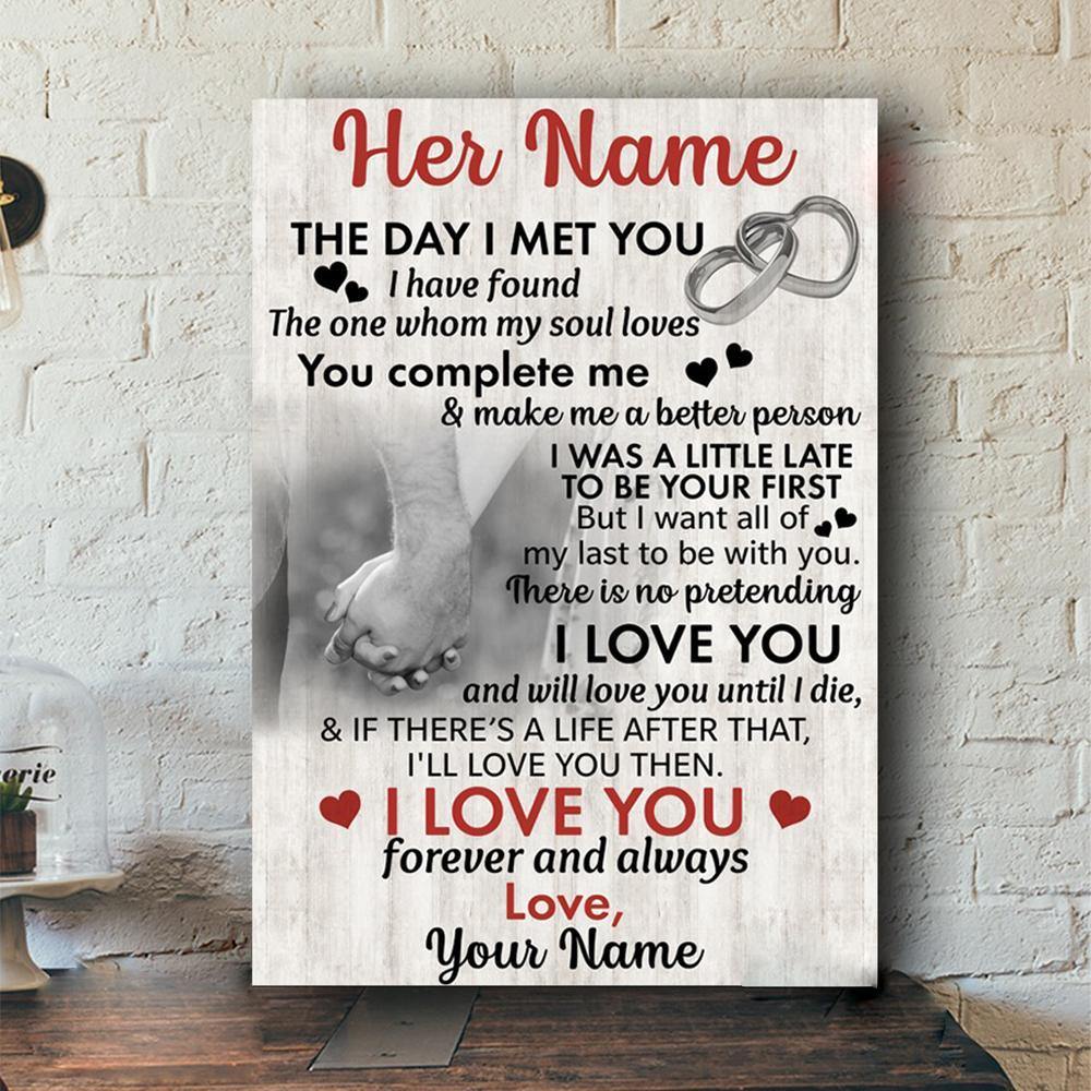 [Personalized Name] I Will Love You Until I Die – Gift For Him For Her, Lovely Gift, Gift For Home Decor – Horizontal Canvas Matte Canvas Wall Art