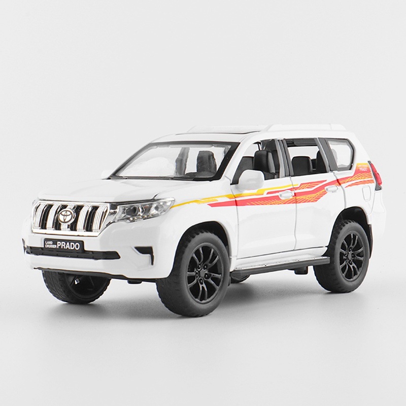 1:32 TOYOTA LAND CRUISER PRADO Alloy Metal Sound and light Car Model Toys With Pull Back For Kids Birthday Gifts Free Shipping alx