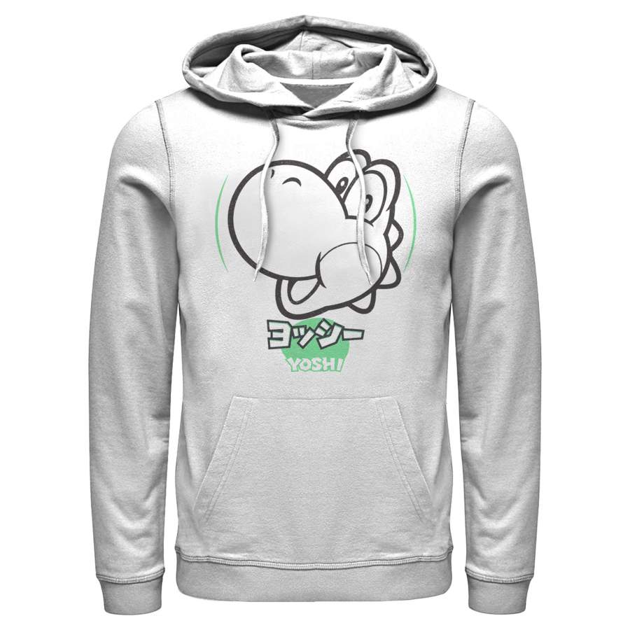 Nintendo Men’s Super Mario Yoshi Kanji  Lightweight Hoodie