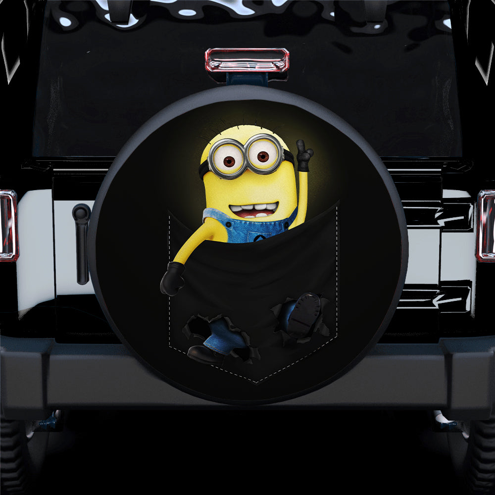 Minions Cute Hanging Jeep Car Spare Tire Covers Gift For Campers