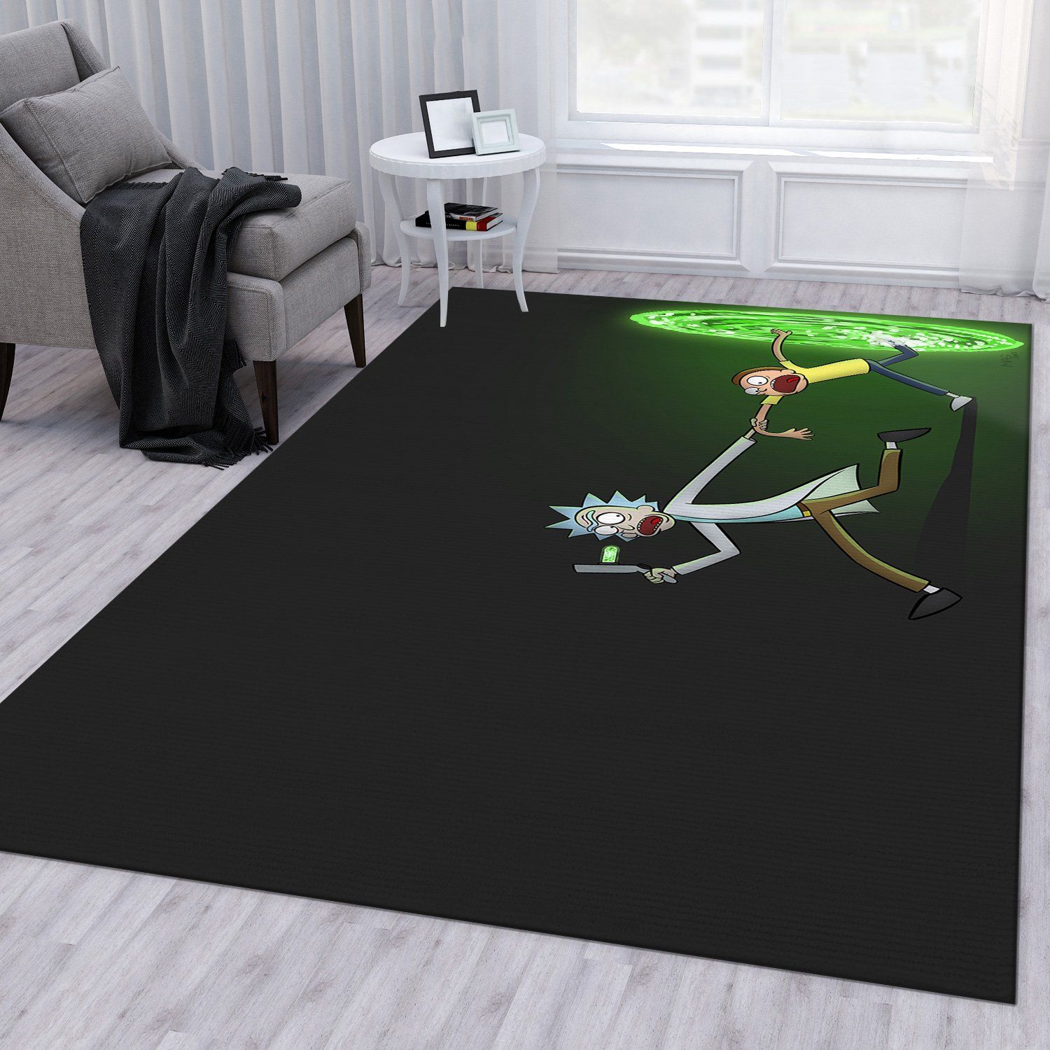 Rick And Morty Ver3 Rug Living Room Rug US Gift Decor
