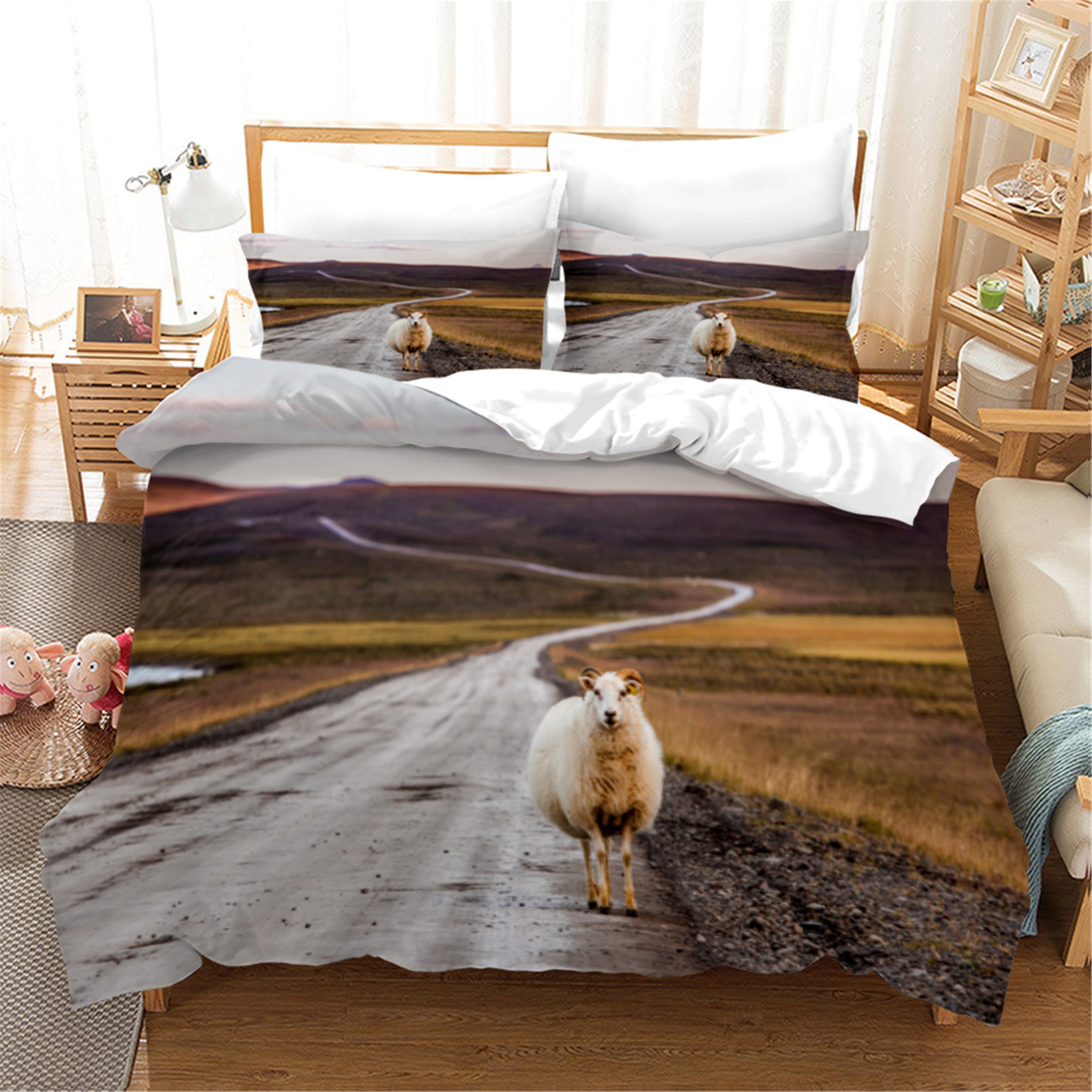 3D Animal Sheep Meadow Quilt Cover Set Bedding Set Duvet Cover Pillowcases 31