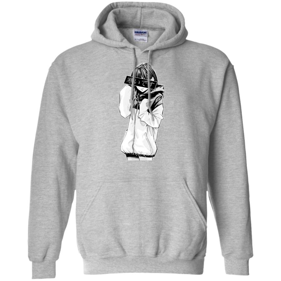 AGR COLD (Black and White) – Sad Japanese Aesthetic Gildan Pullover Hoodie