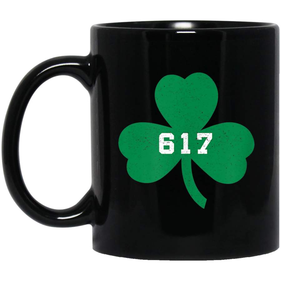 Boston MA 617 Area Code Shamrock Mug Vintage Mug