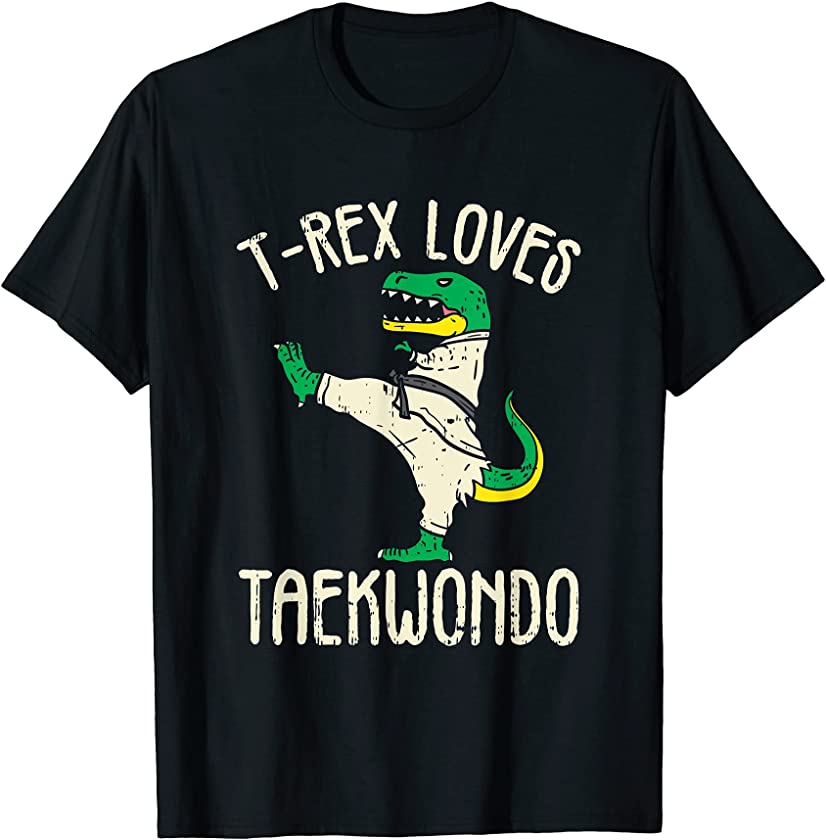 Taekwondo And Martial Arts T-Rex I For Karate Girls And Boys T-Shirt