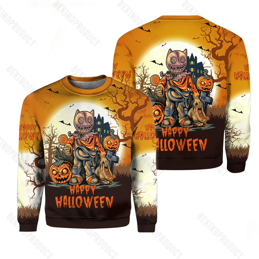 Scary Horor Halloween Crewneck Sweatshirt All Over Print Sweatshirt For Men & Women