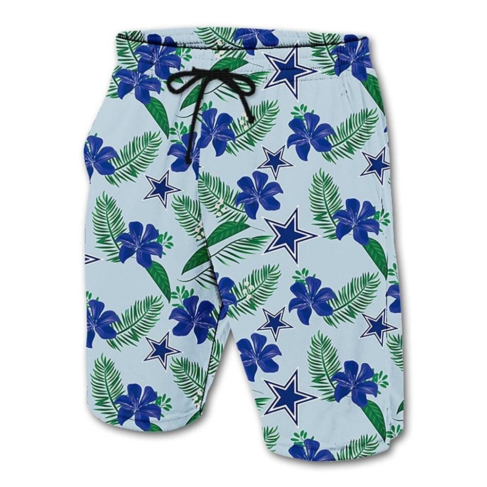 Dallas Cowboys Shorts Floral Hawaii Summer Men Ha1423