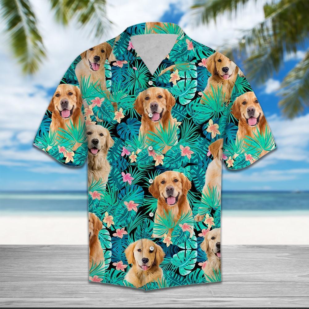 Golden Retriever Tropical Hawaiian Shirt – For Men And Women