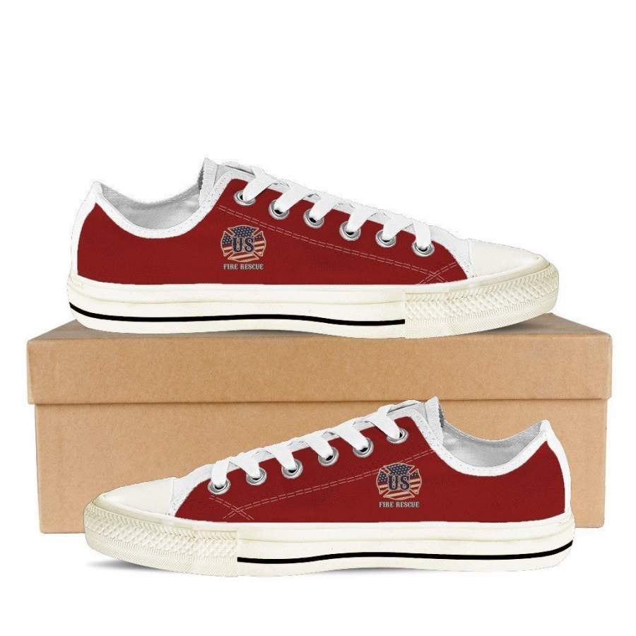 Us Fire Rescue Low Top Sneakers Shoes For Men