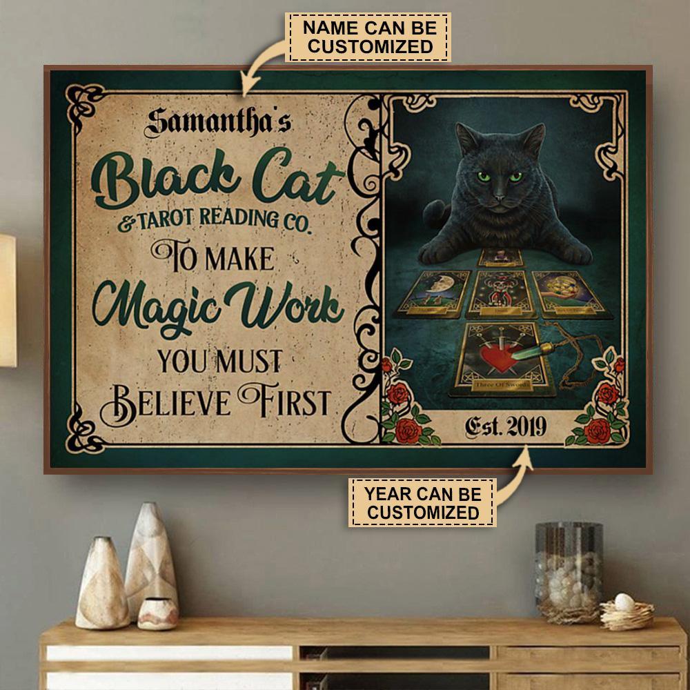 Aeticon Gifts Personalized Black Cat Tarot Reading Company Canvas Mom Dad Gift Home Decor