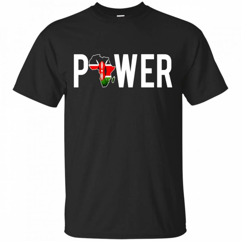 Africa Black African Power Kenya Map T Shirt