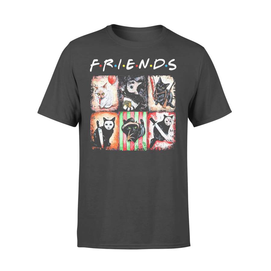 Horror Characters Cats Friends Halloween T-shirt