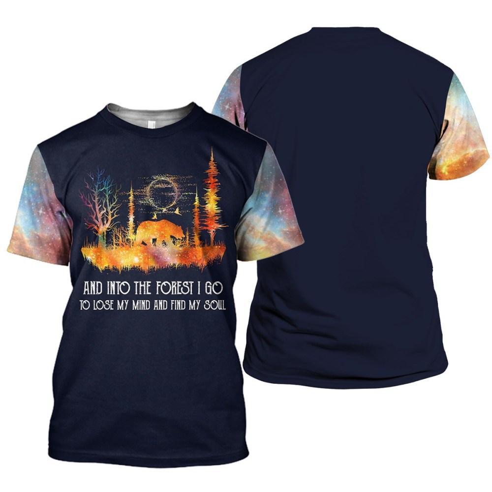 3D All Over Printed Shirt Camping And Into The Forest