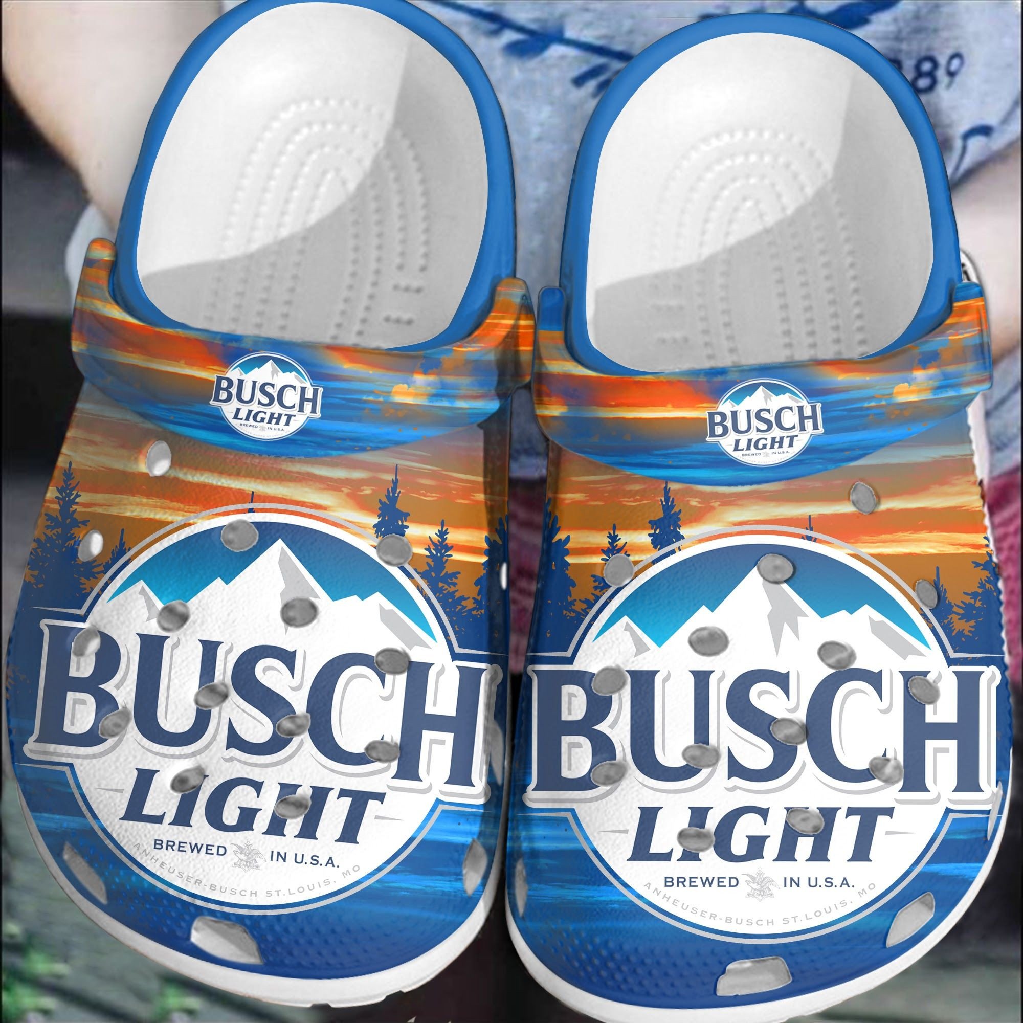 Busch Light Beer Camping Sunset Drink Comfortable For Man And Women Classic Water Rubber Clogs Clogband Clogs Comfy Footwear