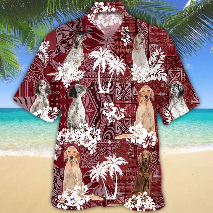 English Setter Red Hawaii Gift For Dog Lover Animal Summer Shirts Ha98291