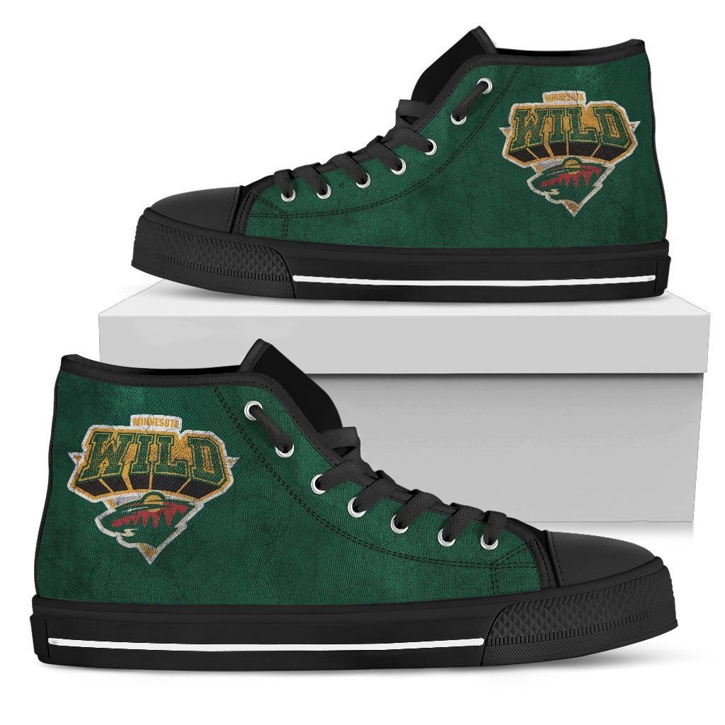 Logo Minnesota Wild Forest Green High Top Shoes