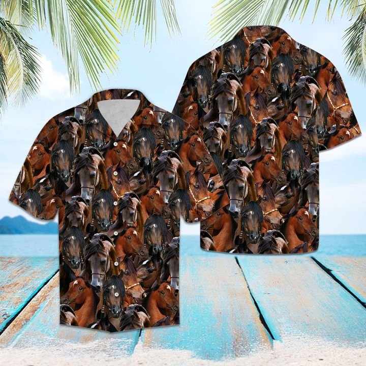 Arabian Horse Hawaiian Shirt Summer Button Up For Men, Women, Couple