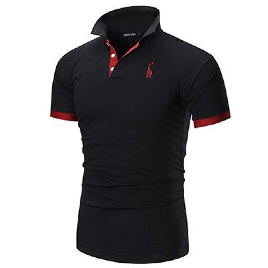 Cotton Solid Casual Polo For Men Spring Summer Short Sleeve Anime Shirt Men'S Jersey Polo Shirts