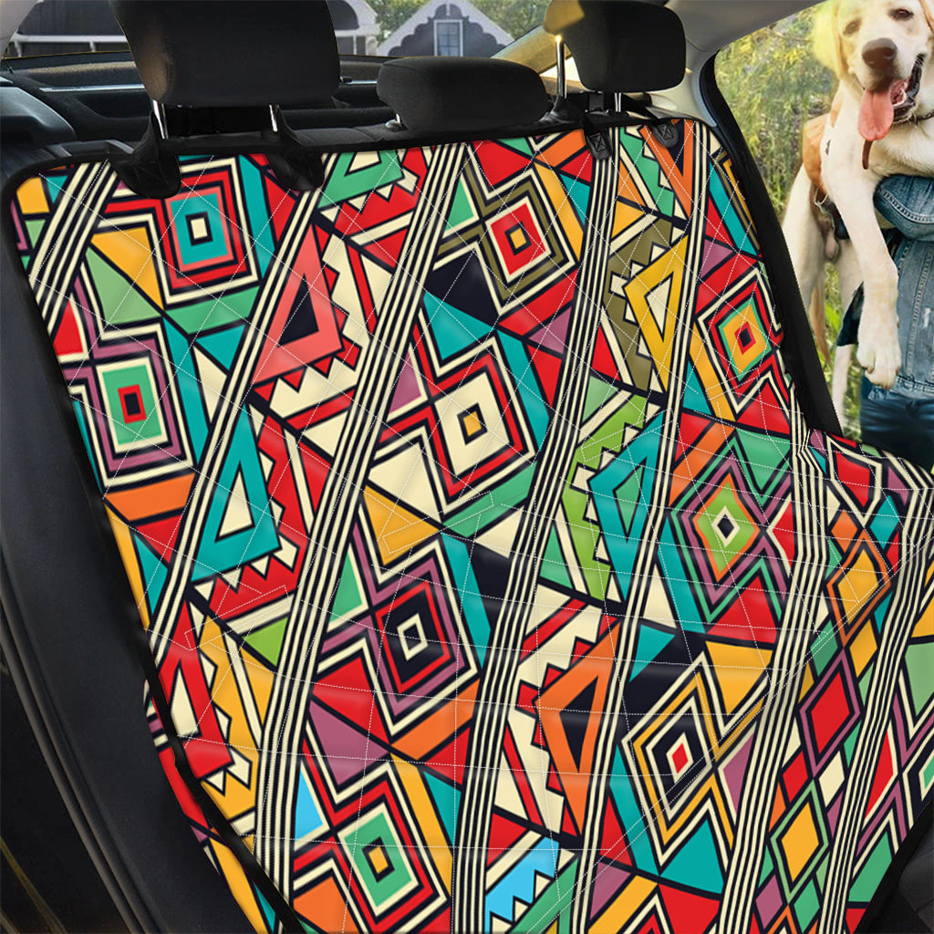 Retro African Ethnic Tribal Print Pet Car Back Seat Cover