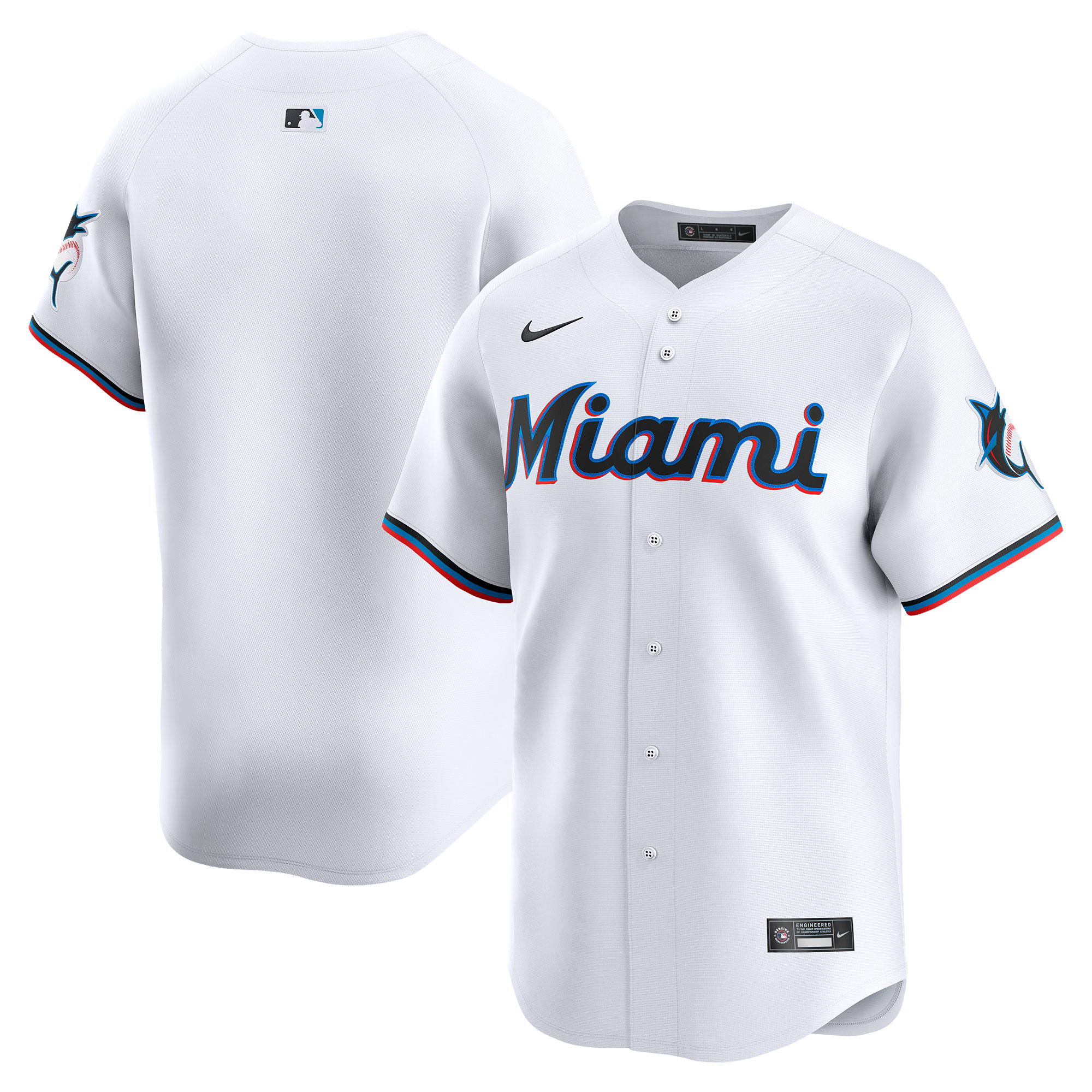 Miami Marlins Home Limited Jersey – White