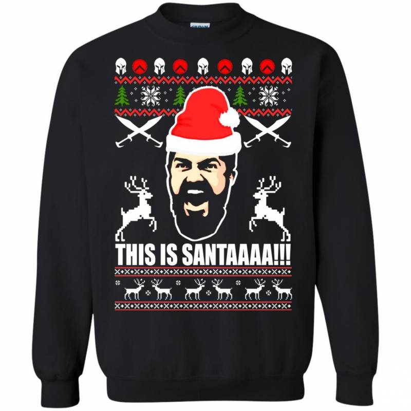 300 Sparta This Is Santaaa Christmas Ugly Sweater