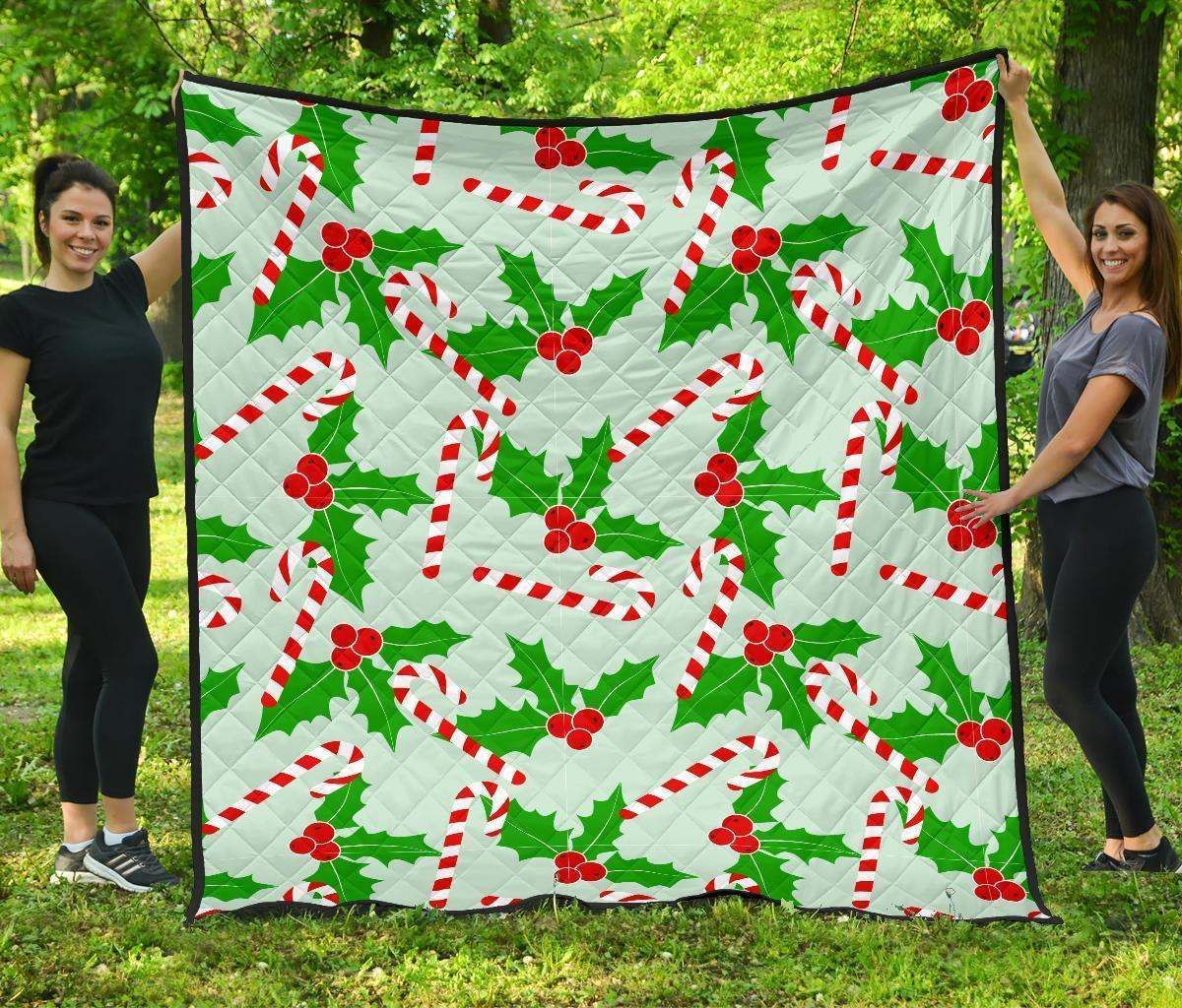 Christmas Candy Cane Quilt Blanket