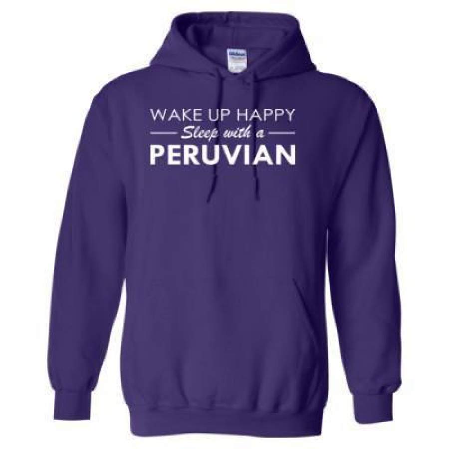 AGR Wake Up Happy Sleep With A Peruvian – Heavy Blend™ Hooded Sweatshirt