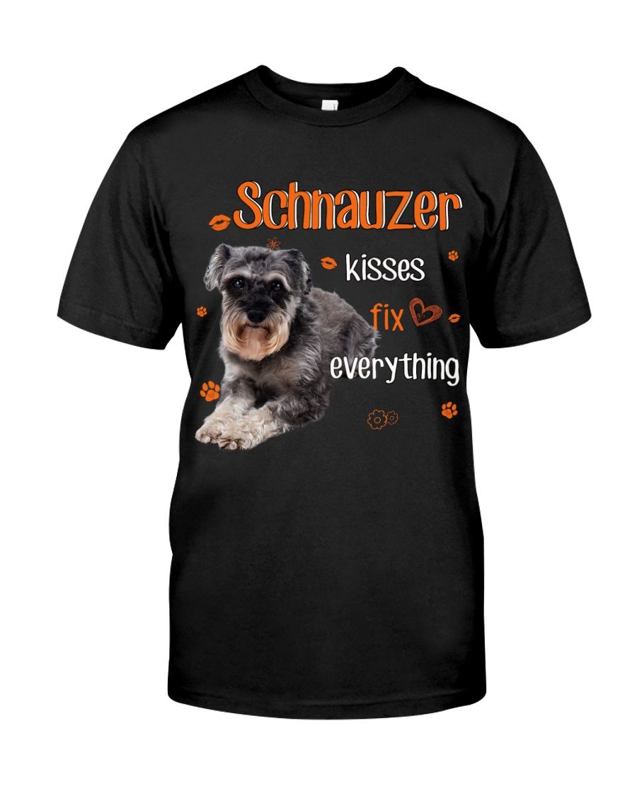 Miniature Schnauzer Kisses Fix Everything Classic T-Shirt