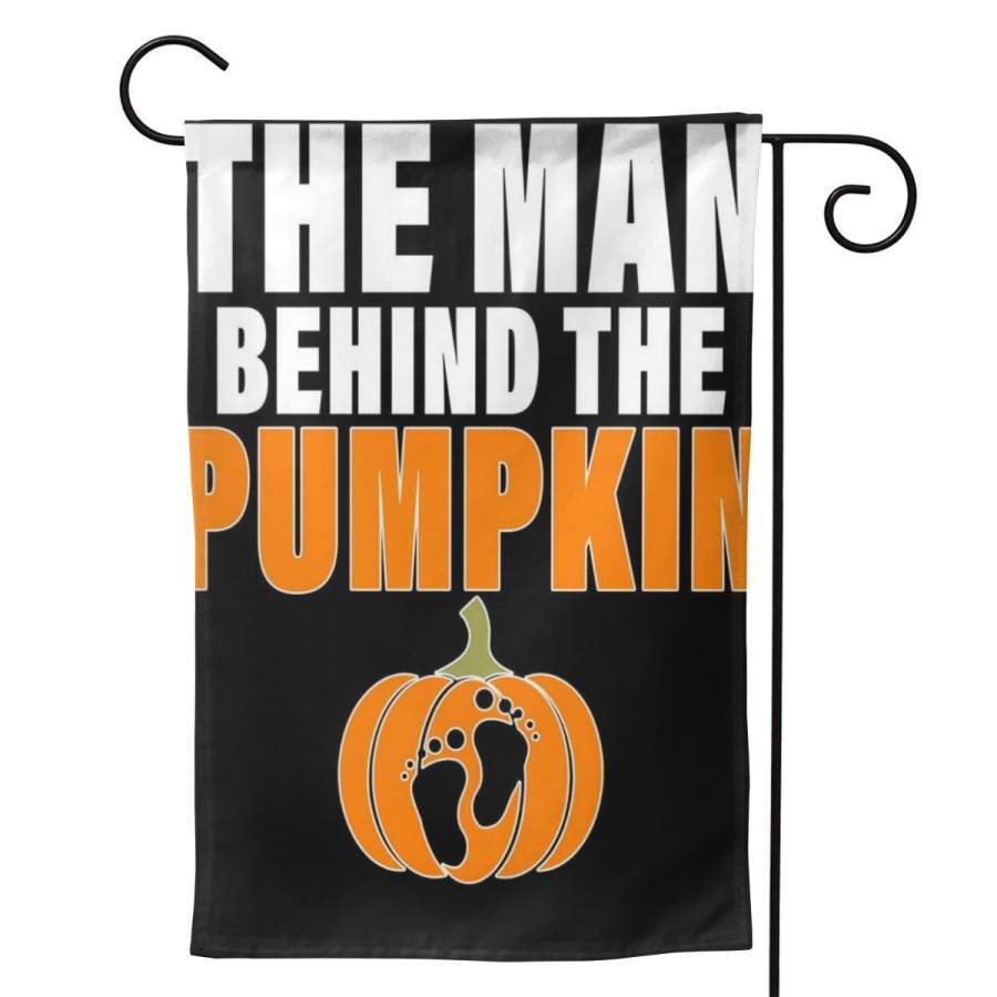 2 Pcs Garden Flag The Man Behind The Pumpkin Poster 12.5″x18″ -Mothers Day, Birthday Gifts for Mom, Dad, Wife, Husband, Daughters, Grandma, Friends