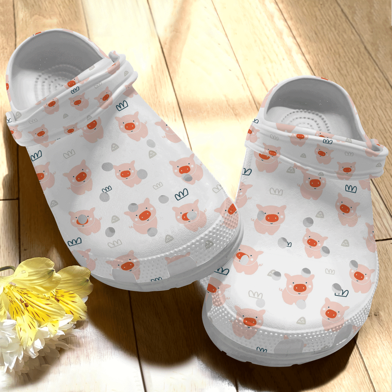 Pig Personalize Clog, Custom Name, Text, Fashion Style For Women, Men, Kid, Print 3D Cute Pig Pattern