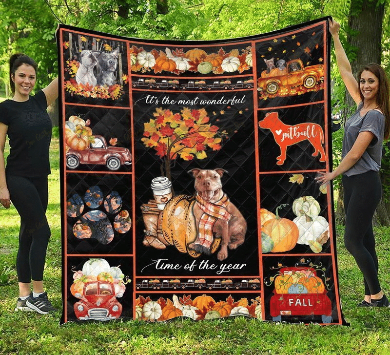 Halloween Quilt Blanket, Pitbull Blanket