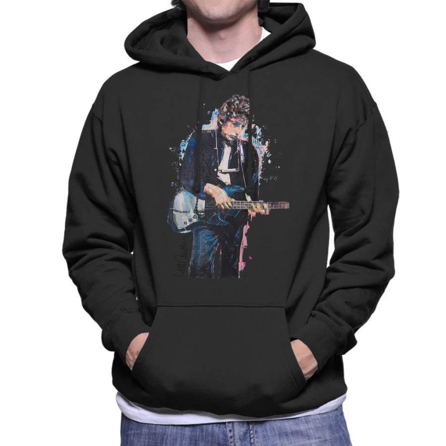 Original Portrait Of Bob Dylan On Bass Men’s Hooded Sweatshirt