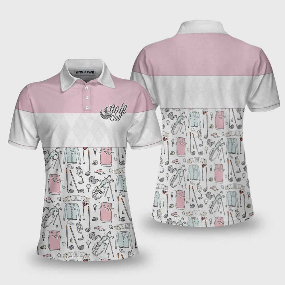 Golf Life In Pink Short Sleeve Women Polo Shirt Coolspod