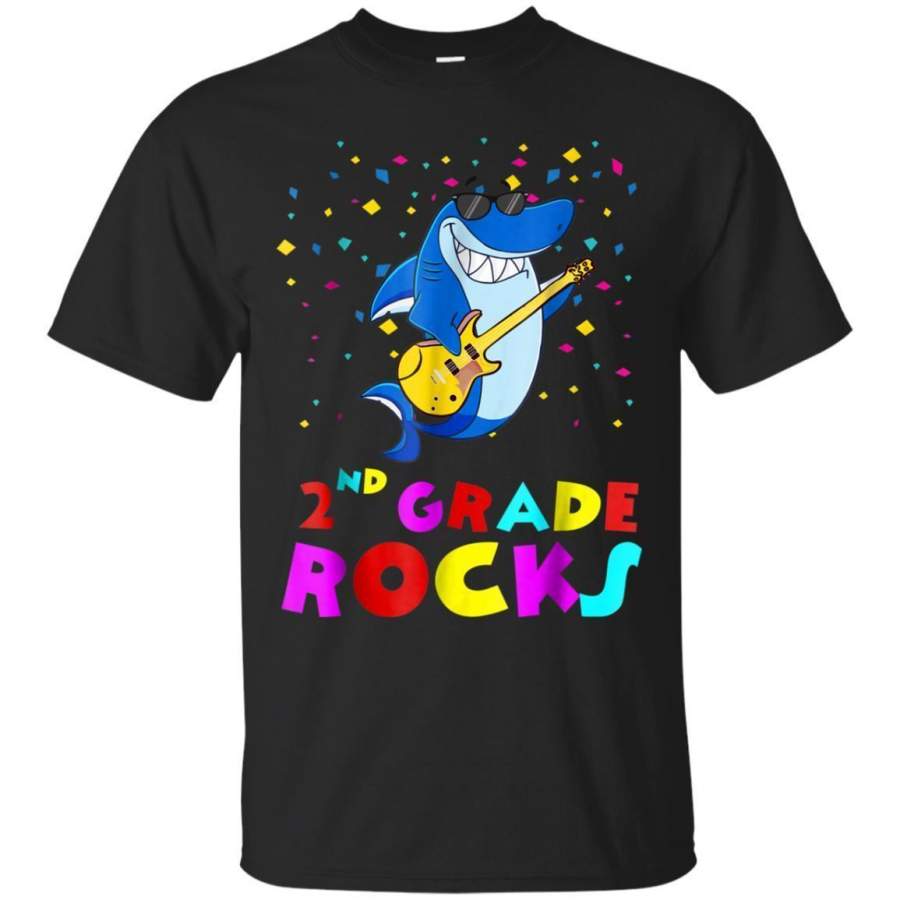 AGR Cute 2nd Grade Rocks Dabbing Shark Second Graders Tshirt Jaq T-shirt