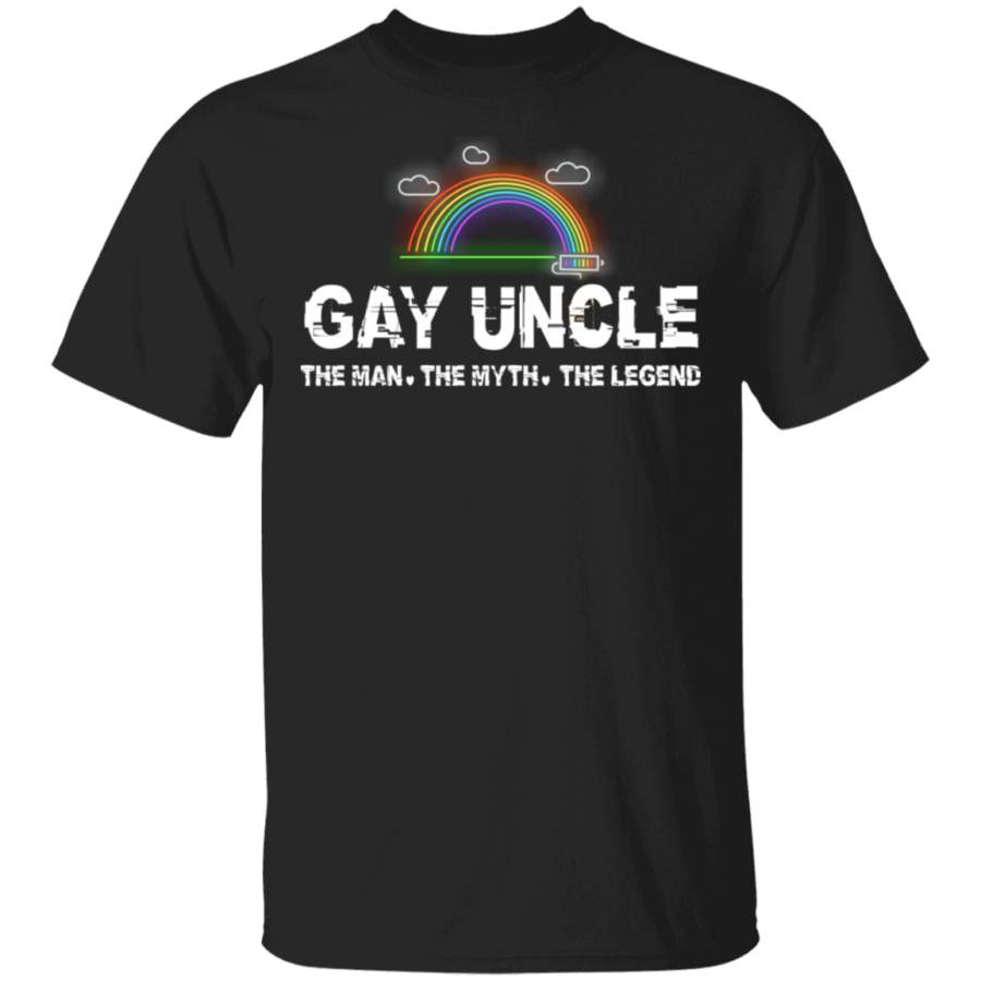 Gay Uncle Pride Rainbow LGBT Uncle T-Shirt The Man The Myth The Legend Tee