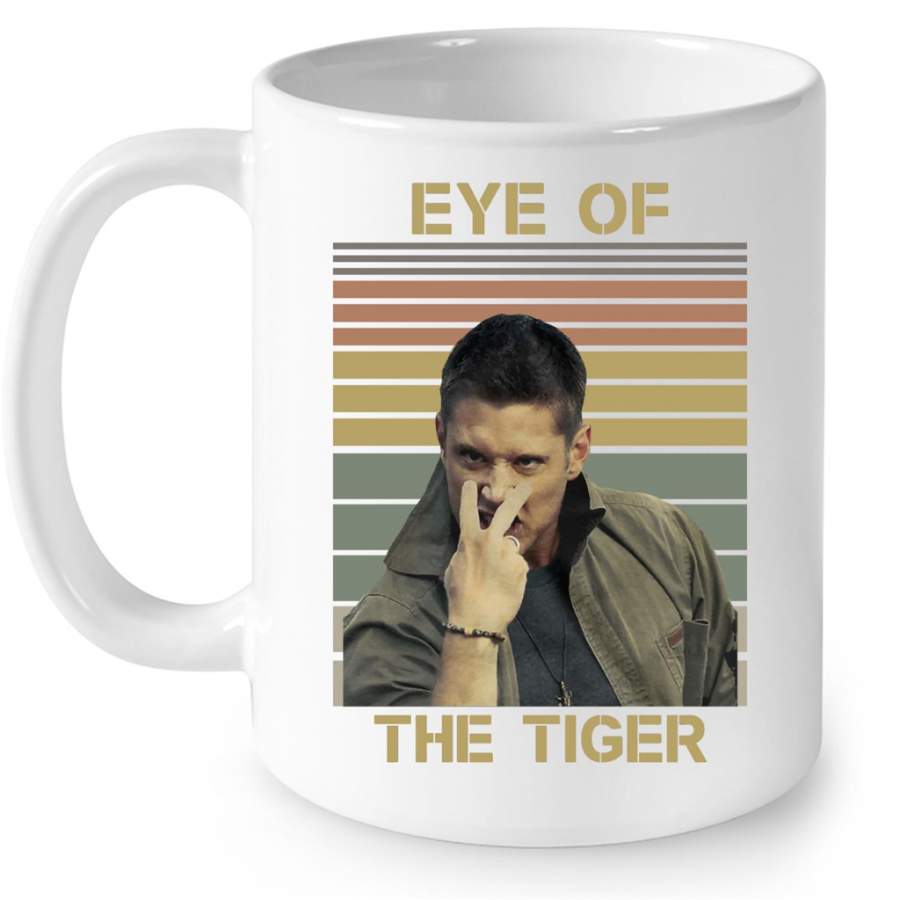 Eye Of The Tiger Classic Vintage – Full-Wrap Coffee White Mug