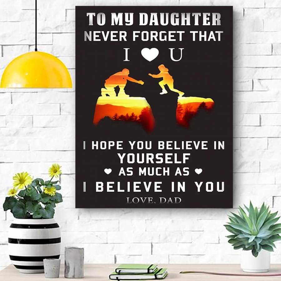 FAMILY POSTER - TO MY DAUGHTER 3_result - Matte Canvas