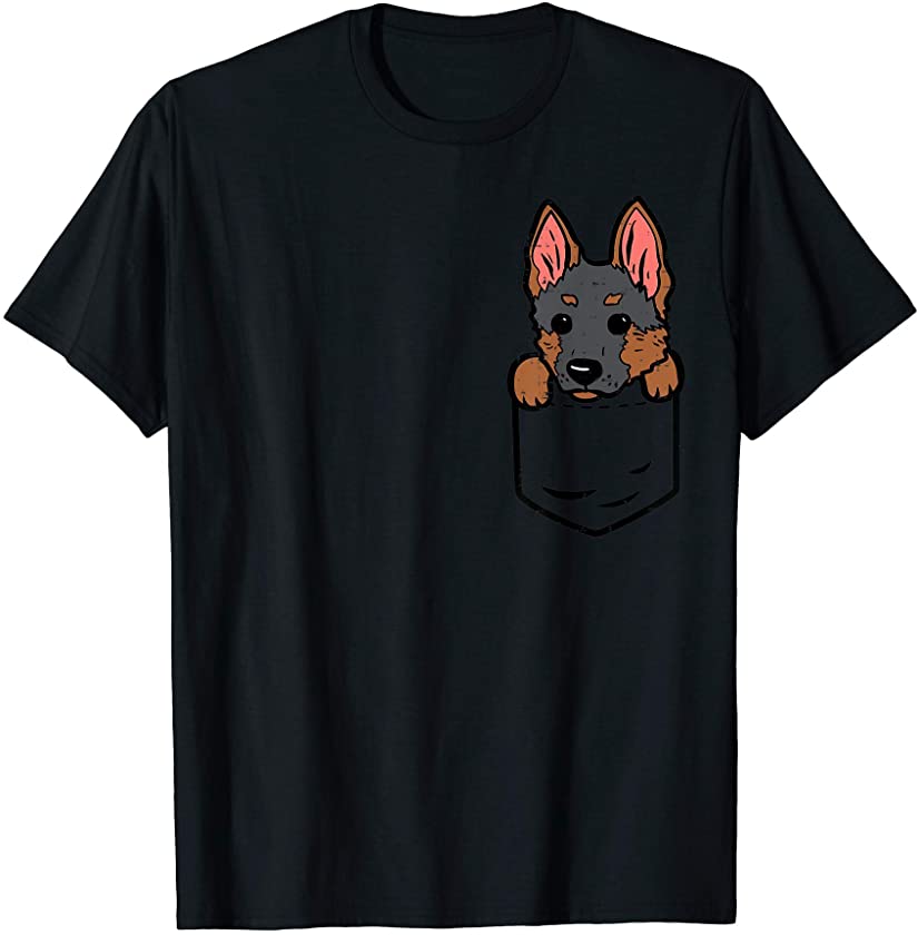 Pocket German Shepherd Puppy Cute K9 Dog Lover Owner Gift T-Shirt