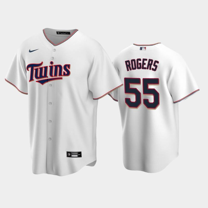 Twins 55 Taylor Rogers Home White Jersey