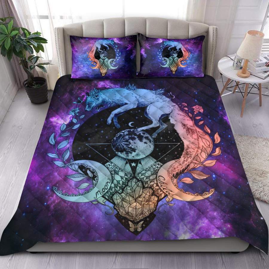 Wolf from the moon quilt bedding set HAC230504-HG