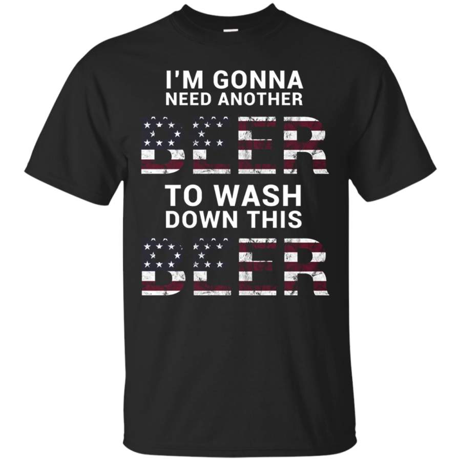 AGR Unbelievable Funny Beer Shirt for Men USA American Flag 4th of July Cotton T Shirt